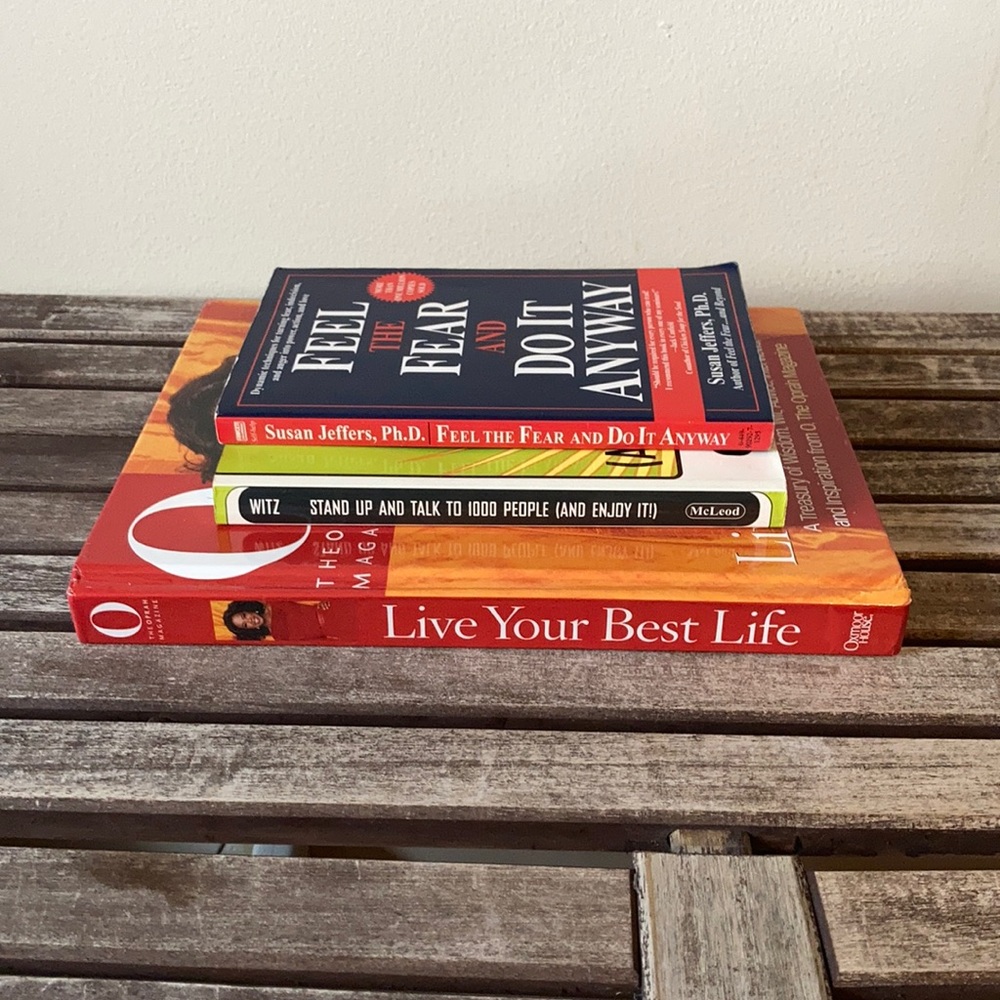 3 Books - Oprah, Fear and Talk to 1000 people